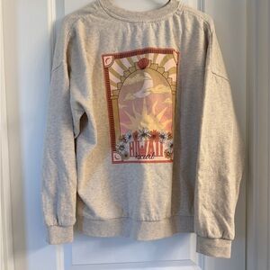 Hawaii Ripcurl Graphic Beige Sweater